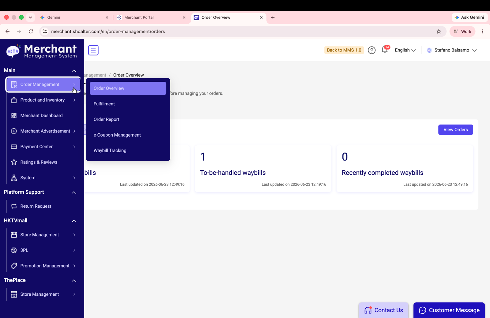 MMS · Advertising Booking — A whole page that is just a 'Next' button. No context, no preview
